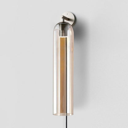Art Glass Sconce | Plug-In Wall Light | Black/Gold/Sand Nickel Finishes