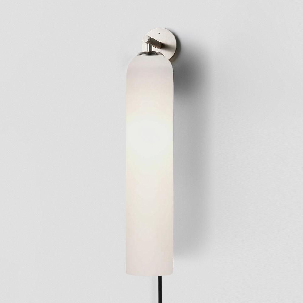 Art Glass Sconce | Plug-In Wall Light | Black/Gold/Sand Nickel Finishes