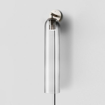 Art Glass Sconce | Plug-In Wall Light | Black/Gold/Sand Nickel Finishes