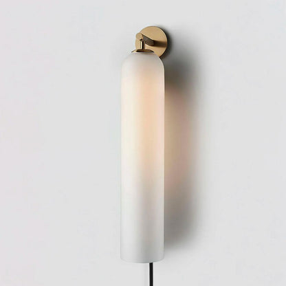Art Glass Sconce | Plug-In Wall Light | Black/Gold/Sand Nickel Finishes