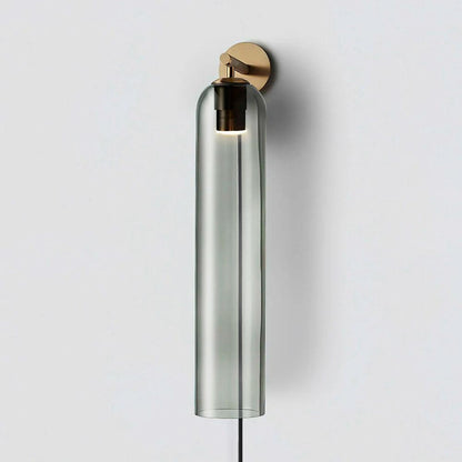 Art Glass Sconce | Plug-In Wall Light | Black/Gold/Sand Nickel Finishes