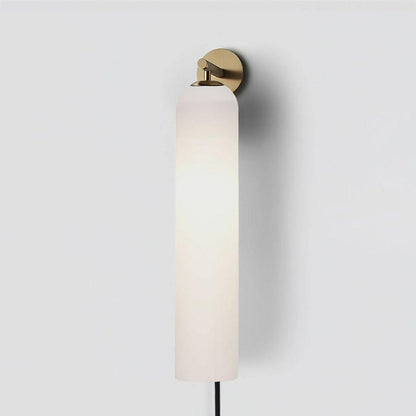 Art Glass Sconce | Plug-In Wall Light | Black/Gold/Sand Nickel Finishes