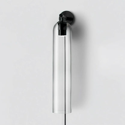 Art Glass Sconce | Plug-In Wall Light | Black/Gold/Sand Nickel Finishes