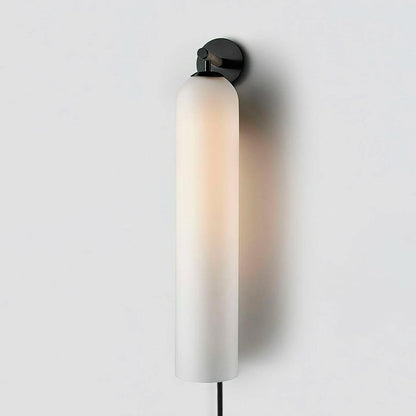 Art Glass Sconce | Plug-In Wall Light | Black/Gold/Sand Nickel Finishes