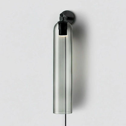 Art Glass Sconce | Plug-In Wall Light | Black/Gold/Sand Nickel Finishes