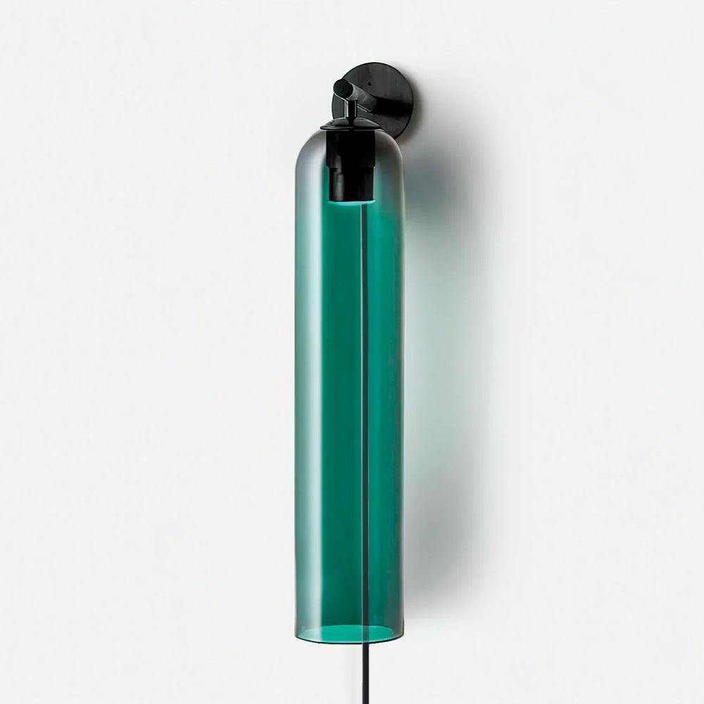Art Glass Sconce | Plug-In Wall Light | Black/Gold/Sand Nickel Finishes