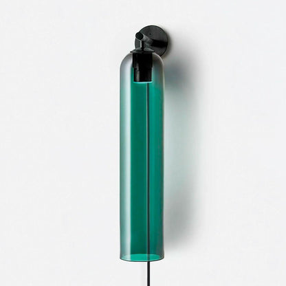 Art Glass Sconce | Plug-In Wall Light | Black/Gold/Sand Nickel Finishes