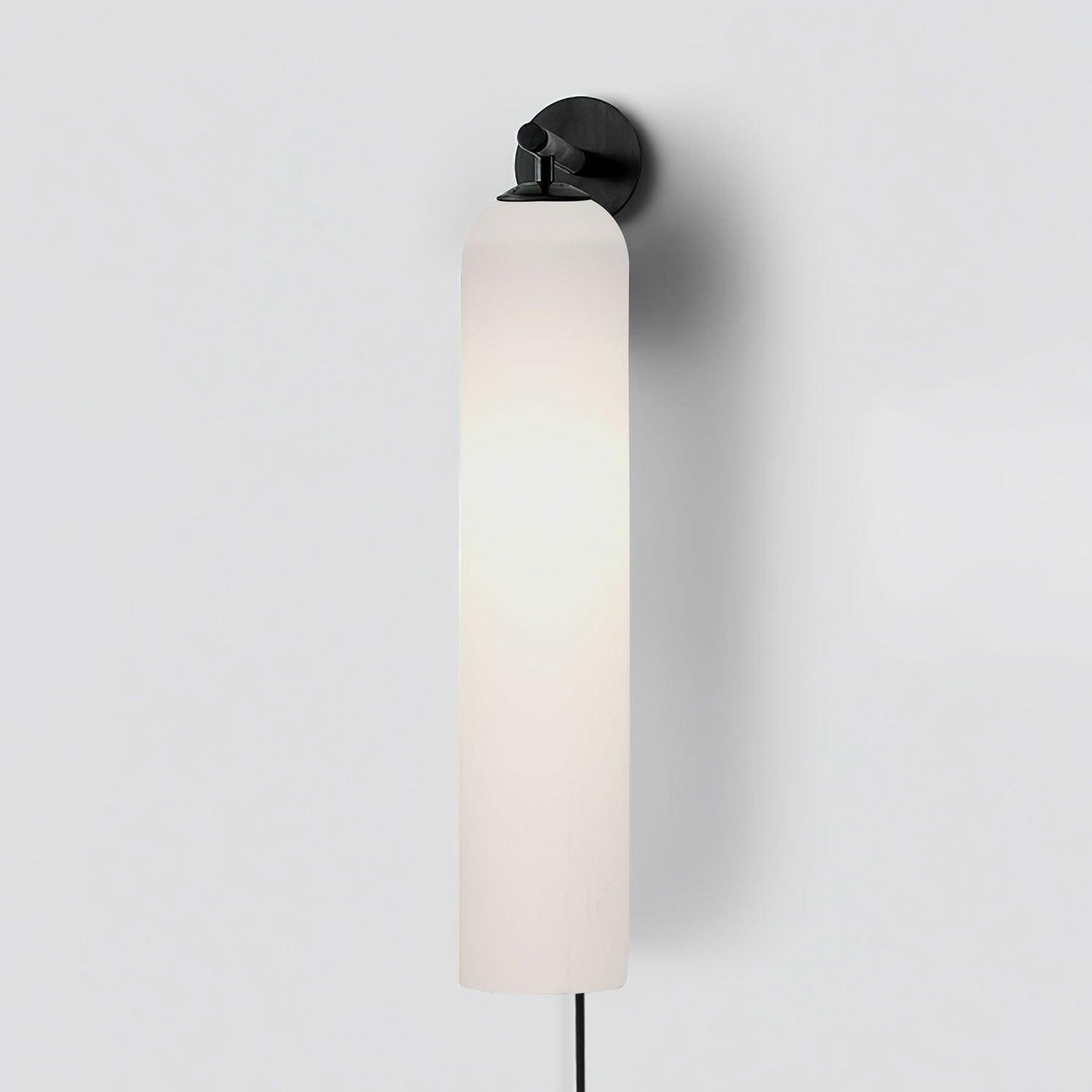 Art Glass Sconce | Plug-In Wall Light | Black/Gold/Sand Nickel Finishes