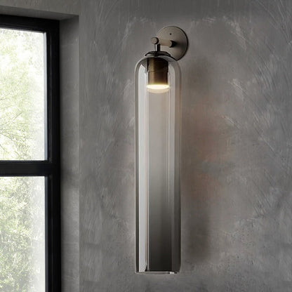 Art Glass Wall Sconce | Metal & Glass | 48cm Height, Multiple Finishes