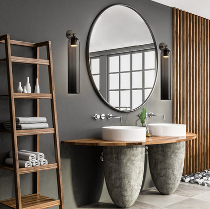 Art Glass Wall Sconce | Metal & Glass | 48cm Height, Multiple Finishes