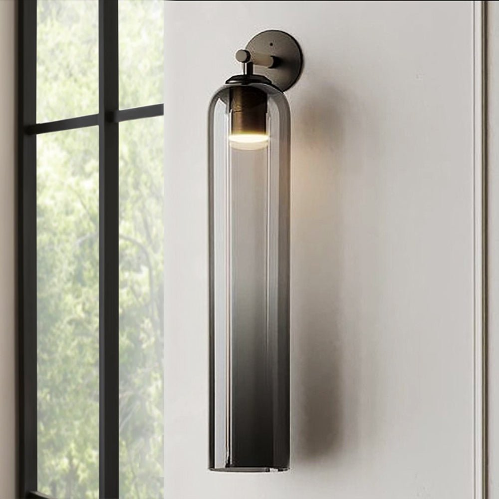 Art Glass Wall Sconce | Metal & Glass | 48cm Height, Multiple Finishes