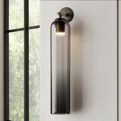 Art Glass Wall Sconce | Metal & Glass | 48cm Height, Multiple Finishes