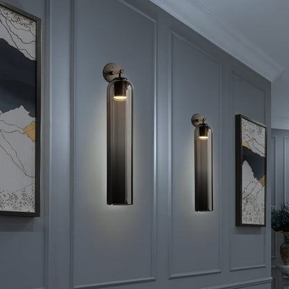 Art Glass Wall Sconce | Metal & Glass | 48cm Height, Multiple Finishes