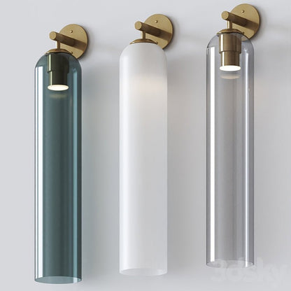 Art Glass Wall Sconce | Metal & Glass | 48cm Height, Multiple Finishes