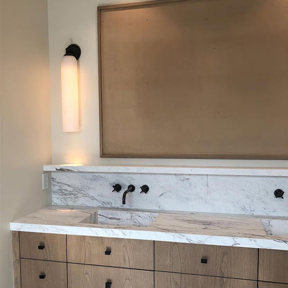 Art Glass Wall Sconce | Metal & Glass | 48cm Height, Multiple Finishes