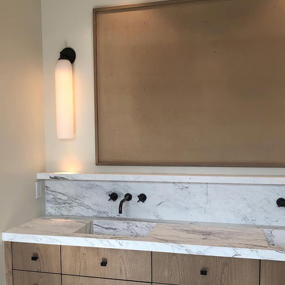 Art Glass Wall Sconce | Metal & Glass | 48cm Height, Multiple Finishes