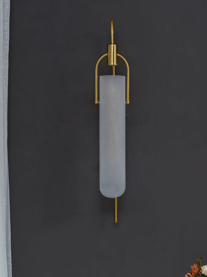 Arc Glass Wall Lamp | Frosted White Glass & Black Frame | Set of 2