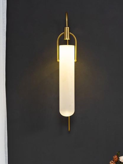 Arc Glass Wall Lamp | Frosted White Glass & Black Frame | Set of 2