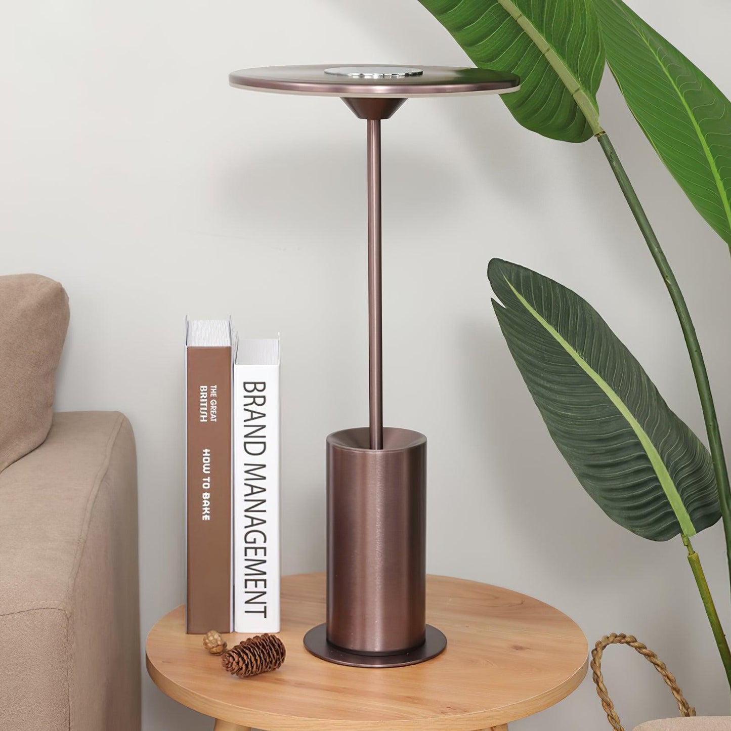 Sisifo Table Lamp | Stainless Steel & Acrylic | Rose Gold
