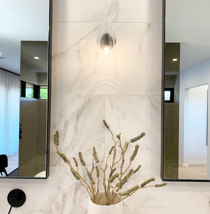 Conical Glass Wall Lamp | Iron, Metal & Glass | Gold, Nickel, Black Finishes