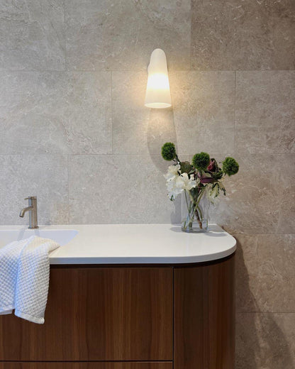 Conical Glass Wall Lamp | Integrated LED | Gold, Nickel, Black