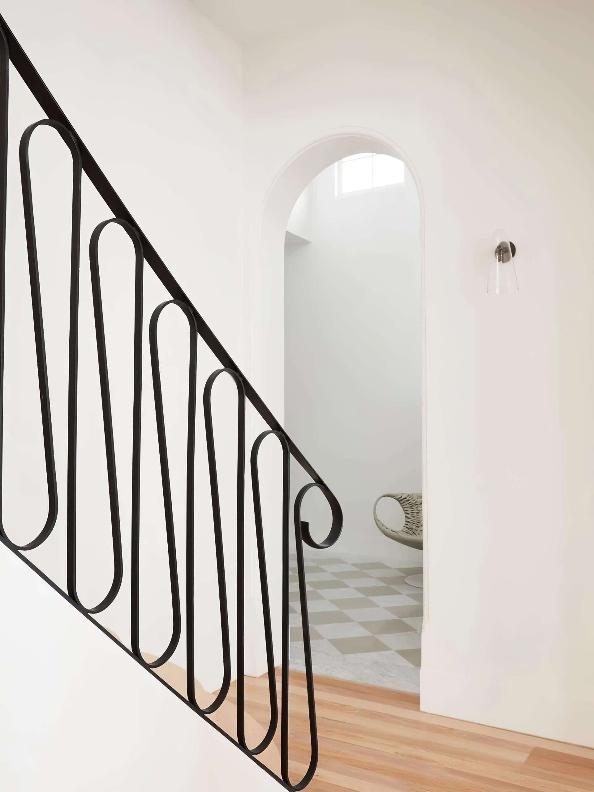Conical Glass Wall Lamp | Iron, Metal & Glass | Gold, Nickel, Black Finishes