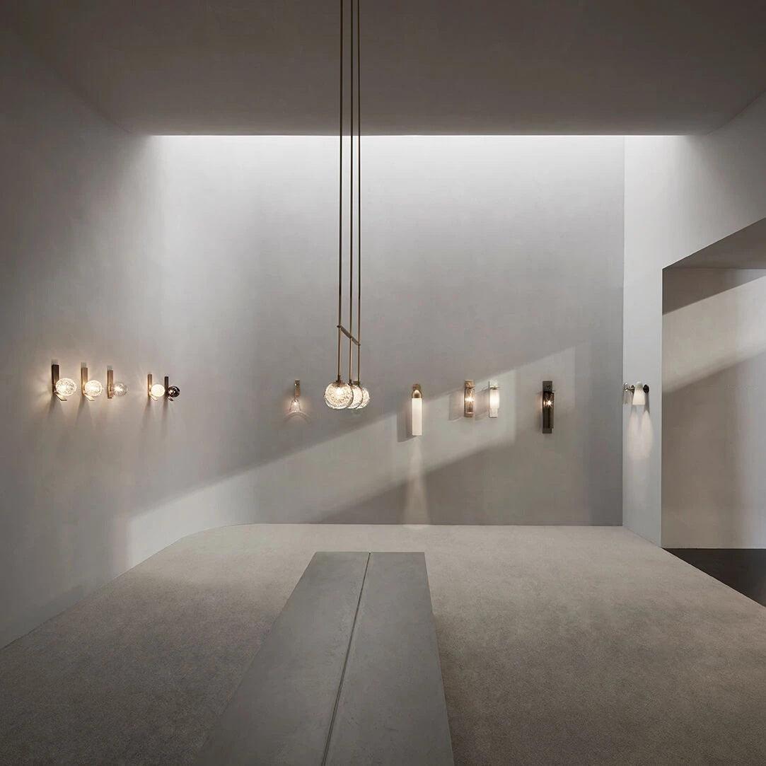 Conical Glass Wall Lamp | Iron, Metal & Glass | Gold, Nickel, Black Finishes