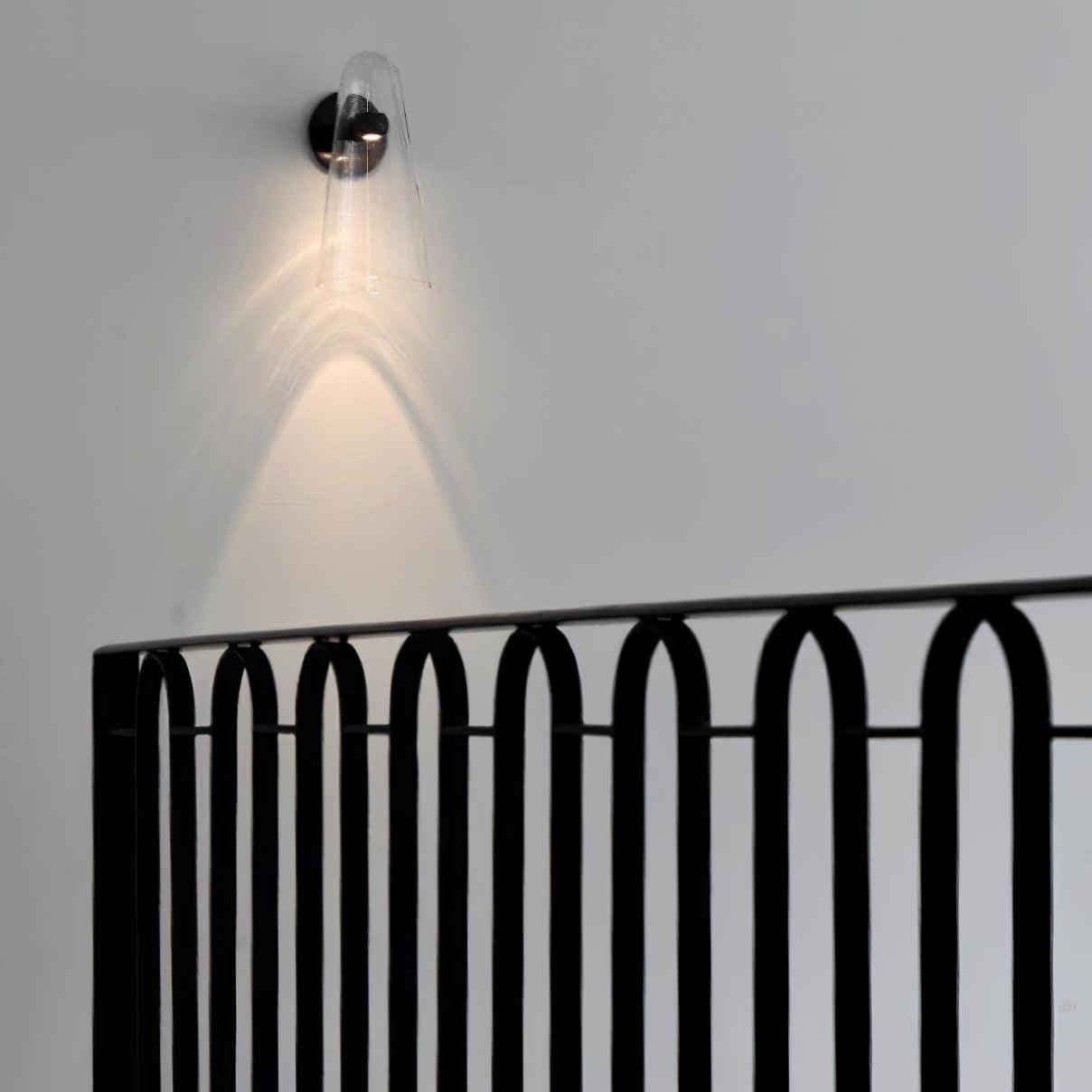Conical Glass Wall Lamp | Iron, Metal & Glass | Gold, Nickel, Black Finishes