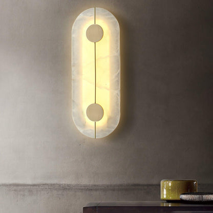 Artistic Wall Lamp | Alabaster & Brass | Set of 2