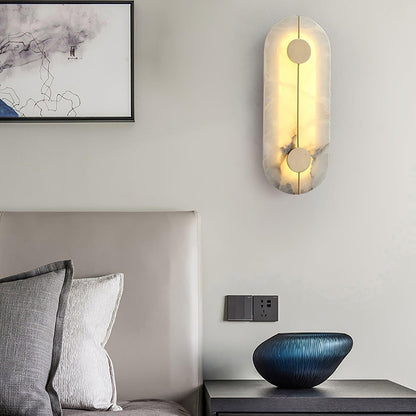 Artistic Wall Lamp | Alabaster & Brass | Set of 2