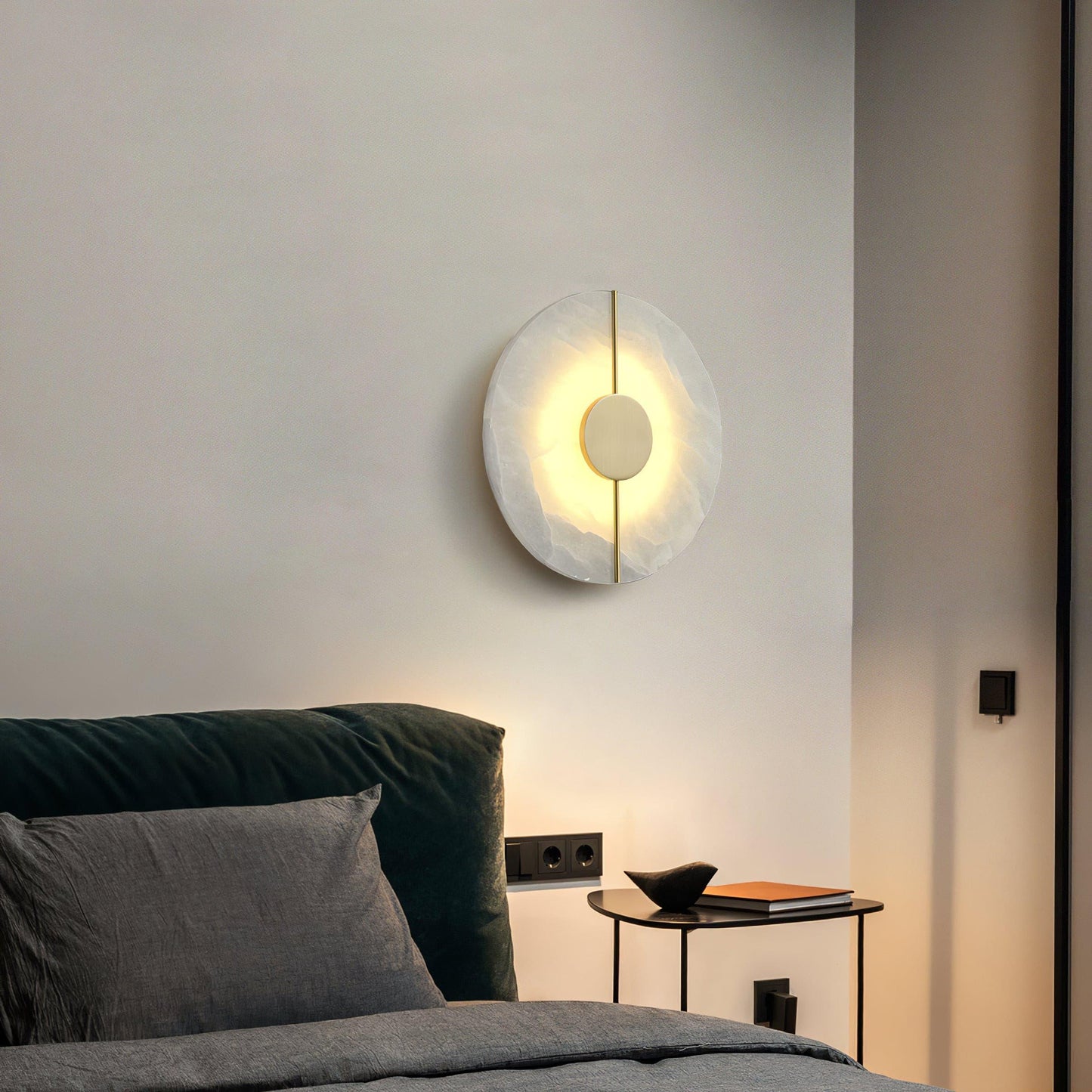 Artistic Wall Lamp | Alabaster & Brass | Set of 2