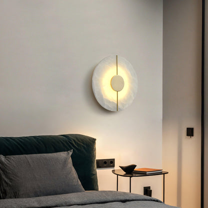 Artistic Wall Lamp | Alabaster & Brass | Set of 2