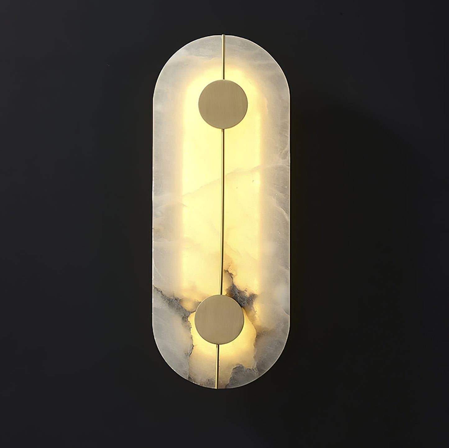 Artistic Wall Lamp | Alabaster & Brass | Set of 2