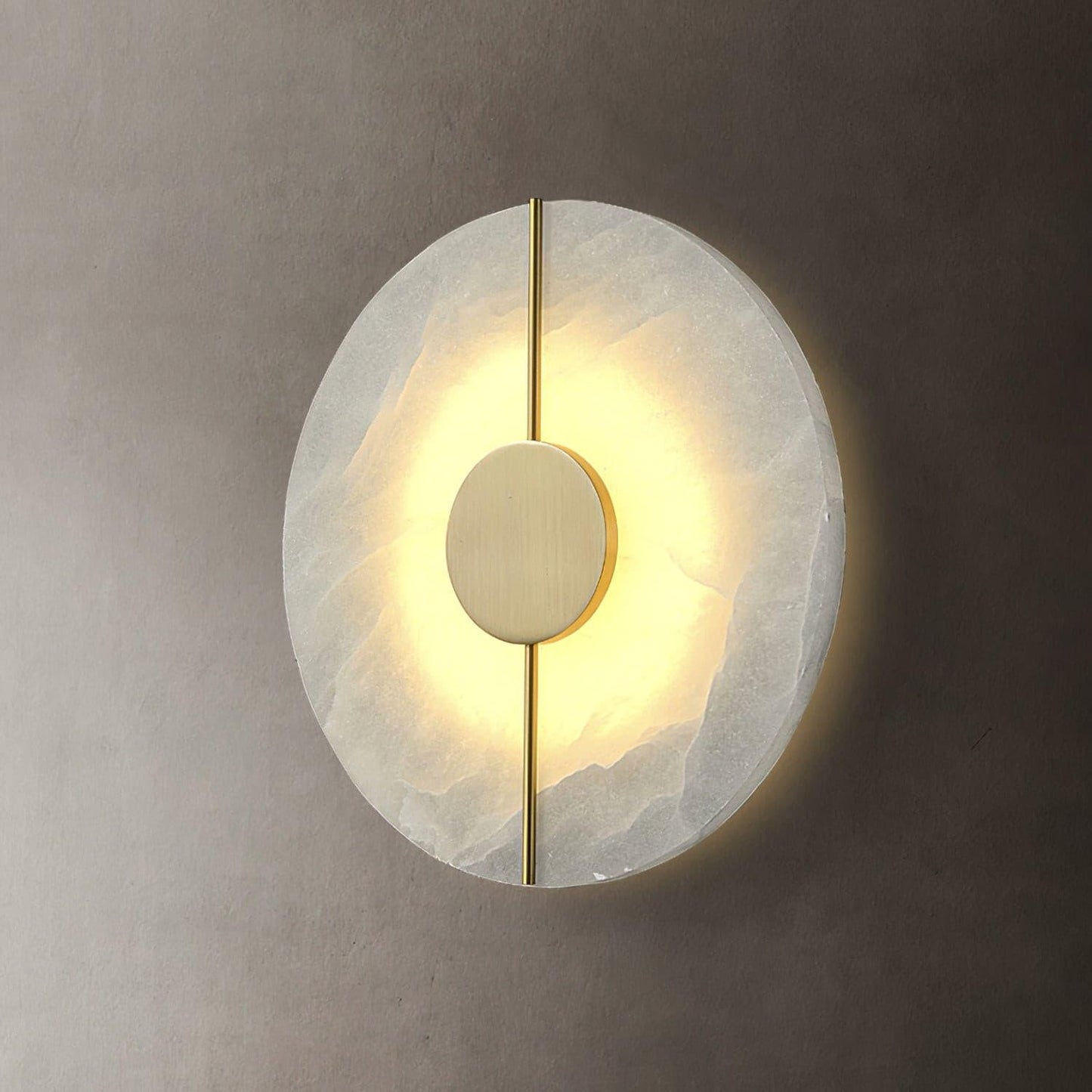 Artistic Wall Lamp | Alabaster & Brass | Set of 2