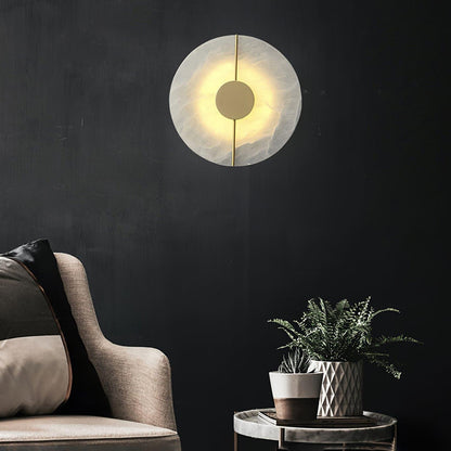 Artistic Wall Lamp | Alabaster & Brass | Set of 2