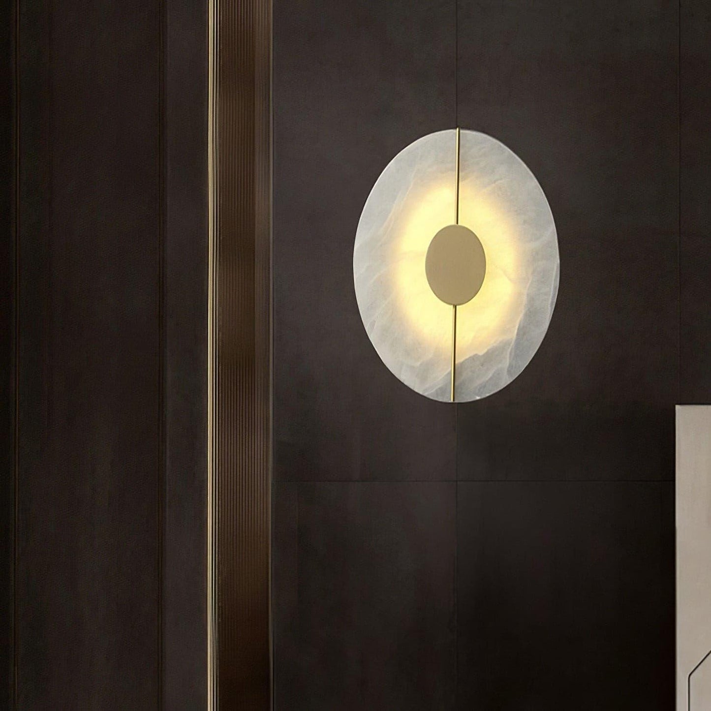 Artistic Wall Lamp | Alabaster & Brass | Set of 2