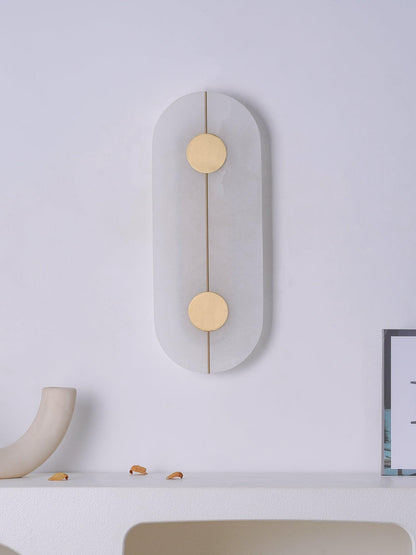 Artistic Wall Lamp | Alabaster & Brass | Set of 2