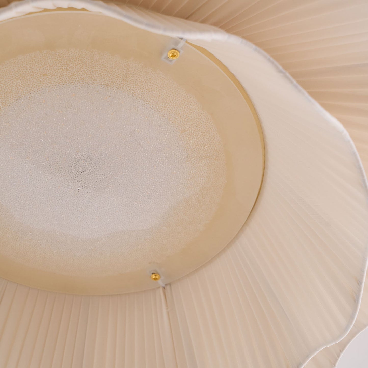 Arwen Fabric Wave Ceiling Lamp | Brass & Fabric | Beige