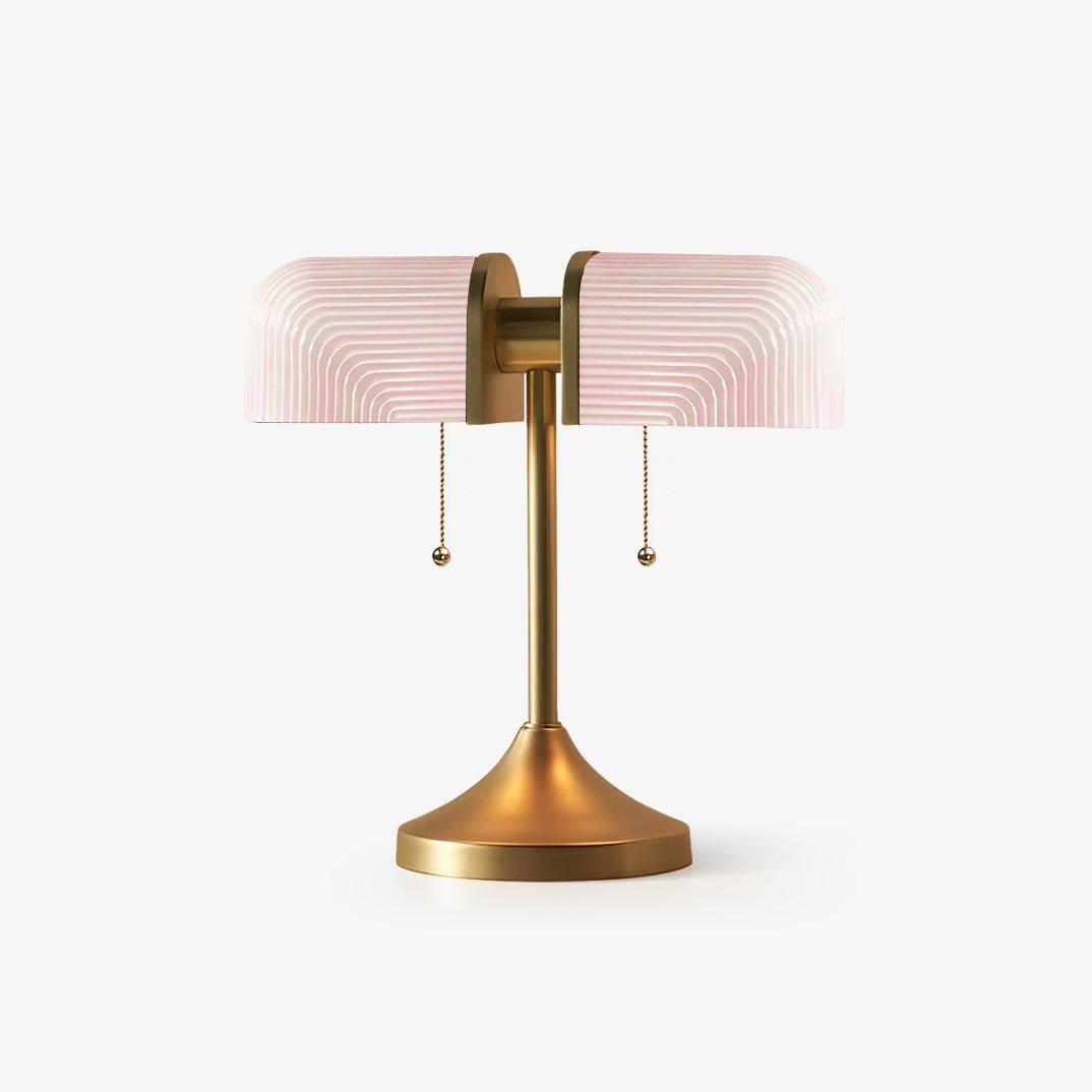 Ashby Table Lamp | Metal & Glass | Gold with Green Shade