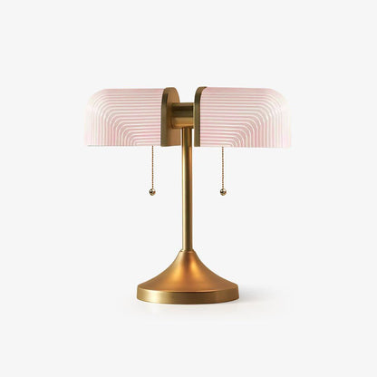 Ashby Table Lamp | Metal & Glass | Gold with Green Shade