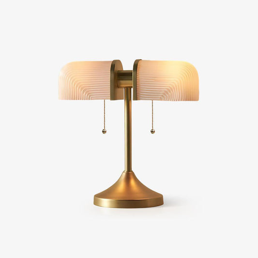 Ashby Table Lamp | Metal & Glass | Gold with Green Shade