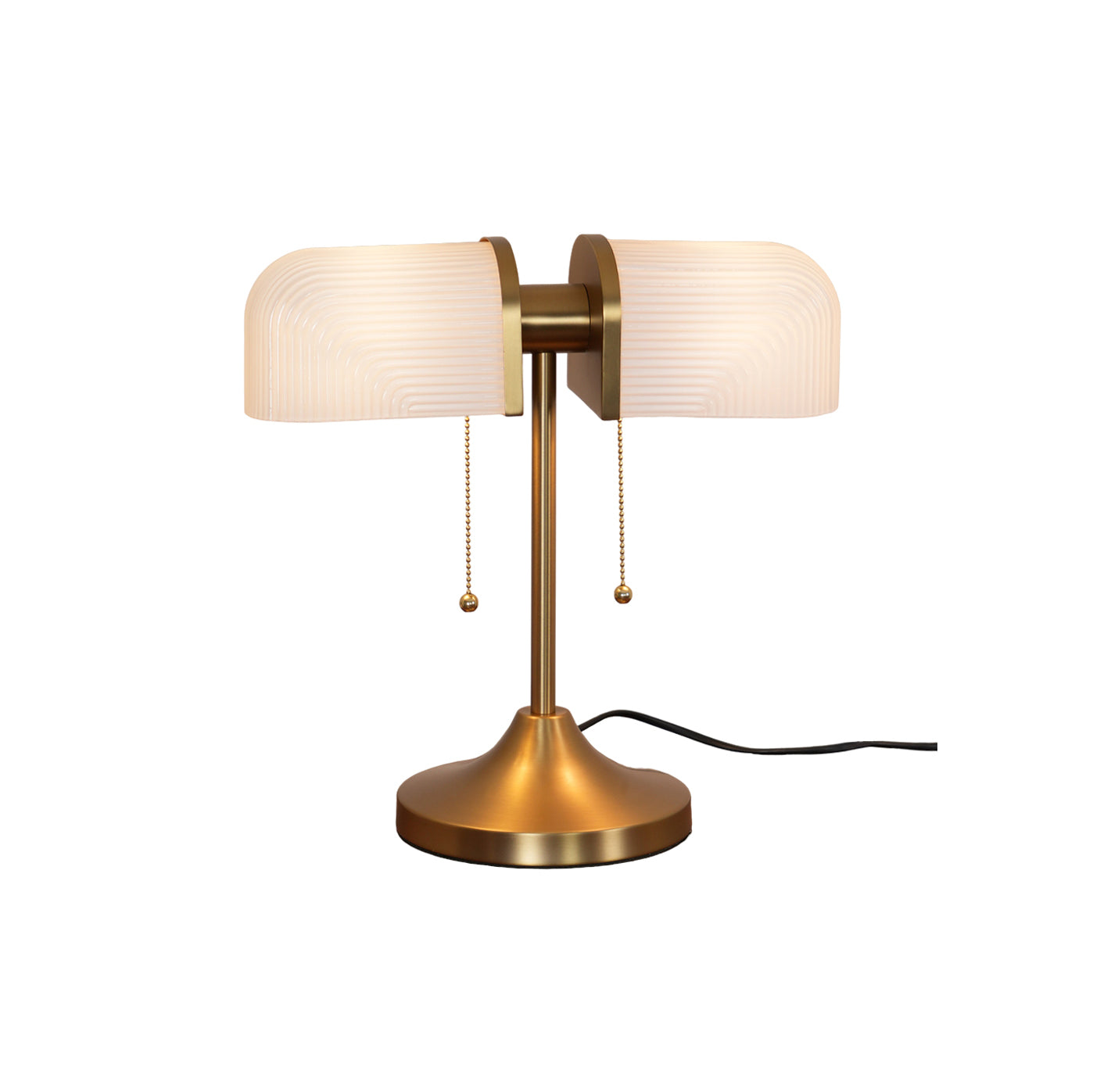 Ashby Table Lamp | Metal & Glass | Gold with Green Shade