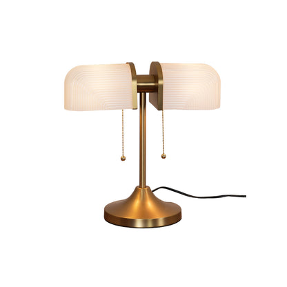 Ashby Table Lamp | Metal & Glass | Gold with Green Shade