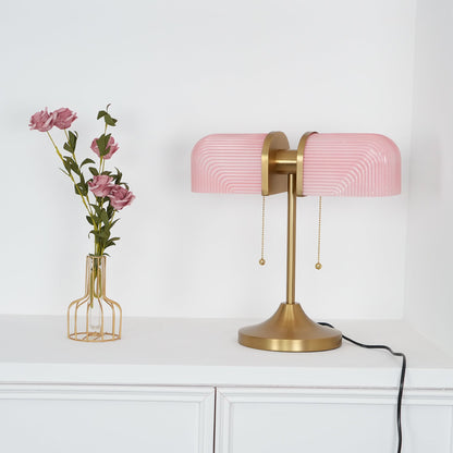 Ashby Table Lamp | Metal & Glass | Gold with Green Shade