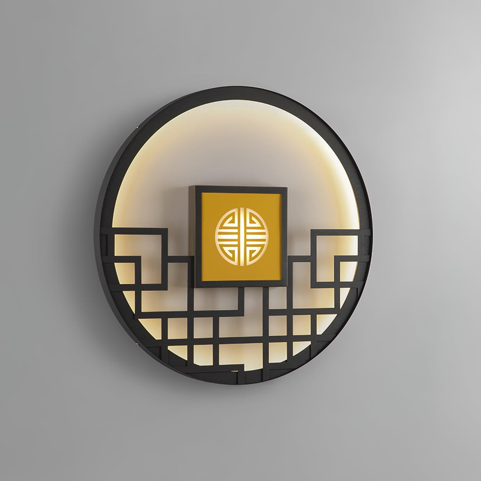 Round Outdoor Wall Light | Stainless Steel & Acrylic | Black Finish