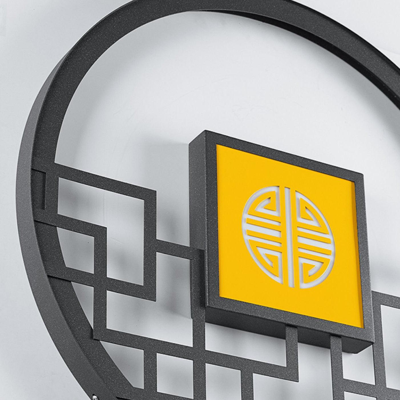 Round Outdoor Wall Light | Stainless Steel & Acrylic | Black Finish