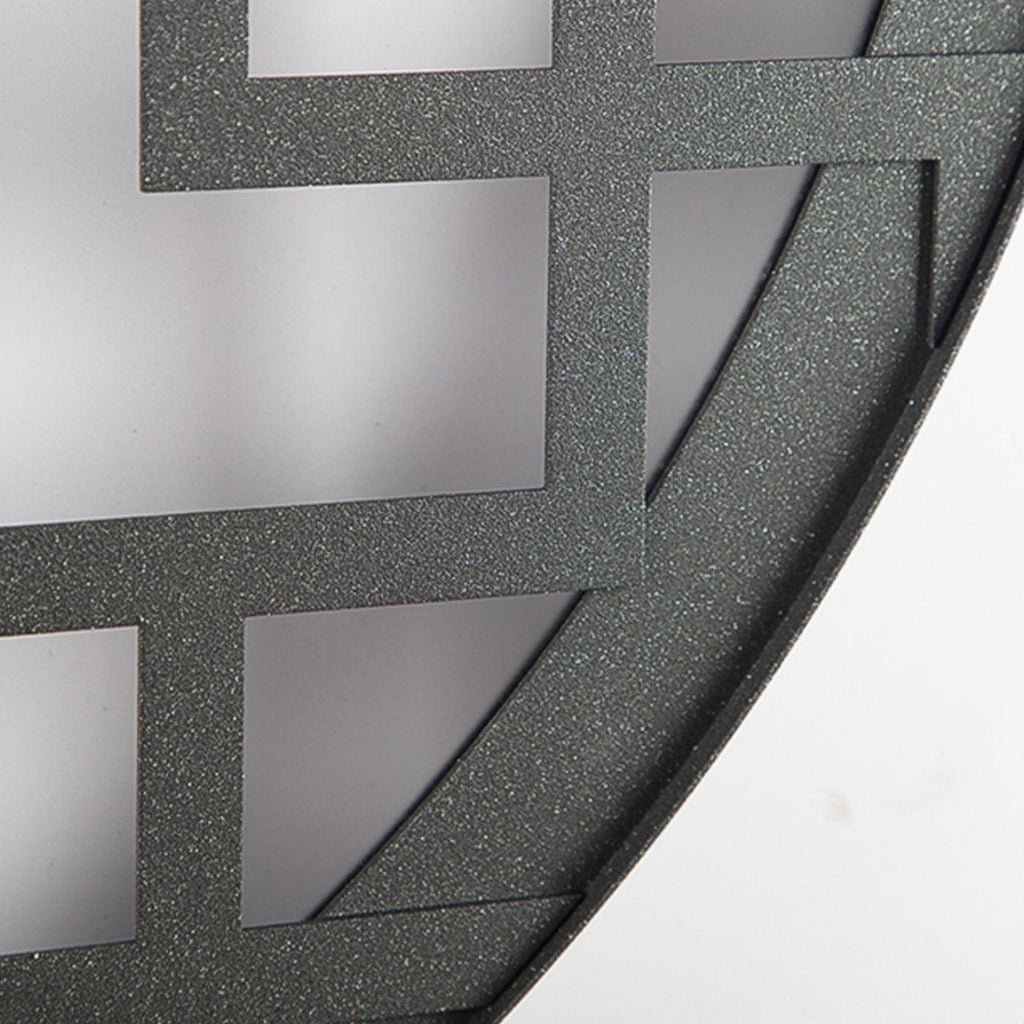 Round Outdoor Wall Light | Stainless Steel & Acrylic | Black Finish