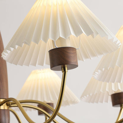 Asquith Chandelier | Metal & Fabric | Reddish Brown, 3-6-8-10 Lights