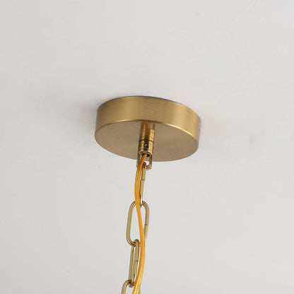 Asquith Chandelier | Metal & Fabric | Reddish Brown, 3-6-8-10 Lights