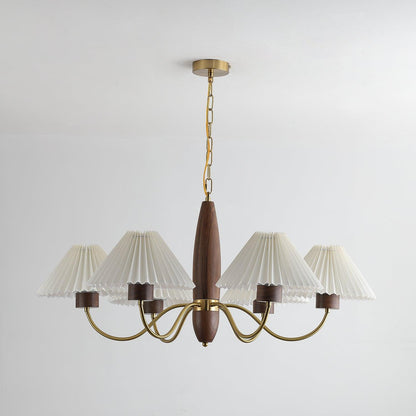 Asquith Chandelier | Metal & Fabric | Reddish Brown, 3-6-8-10 Lights